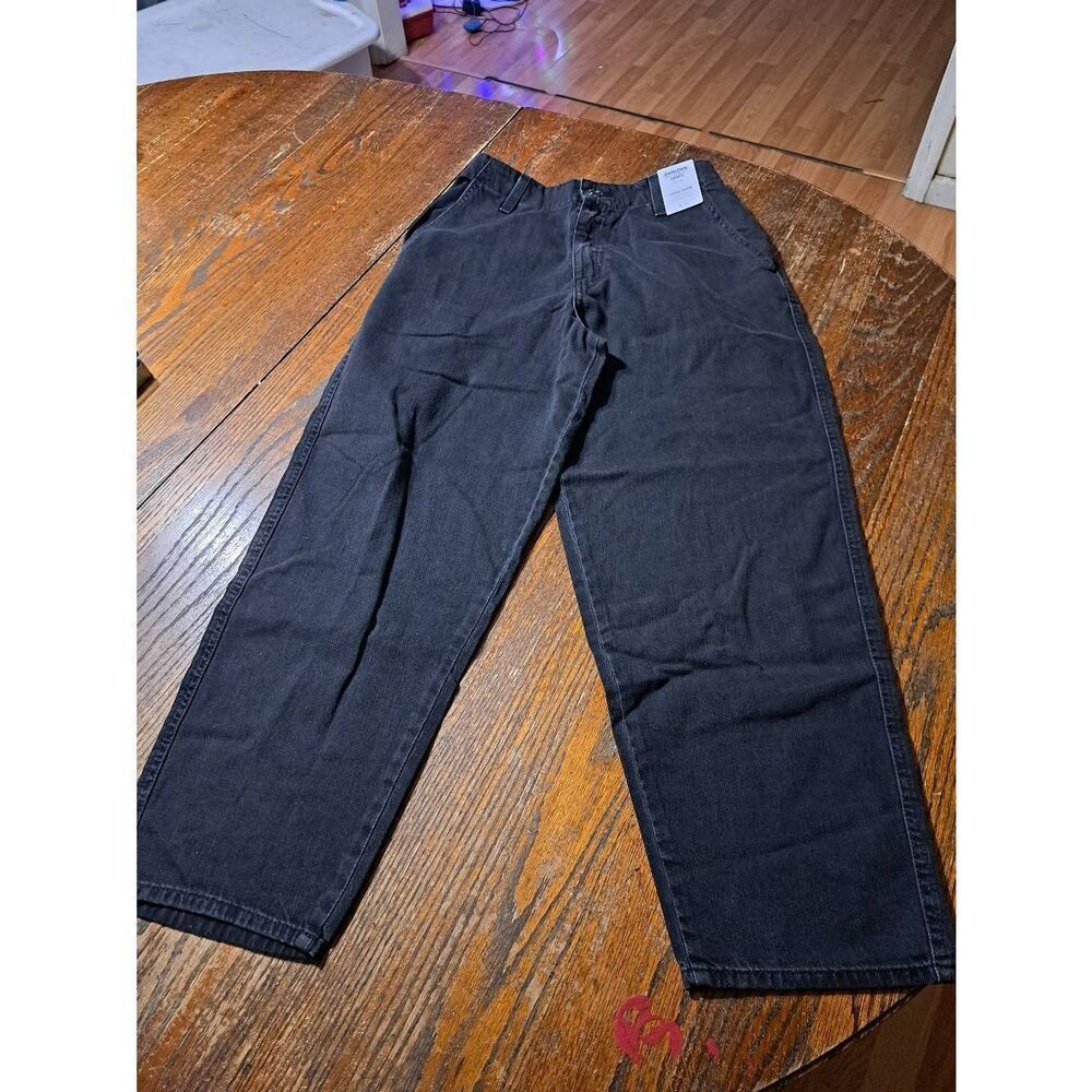 New Size 4 W27 Denizen by Levis Black Loose Taper Denim Jeans Crop Ankle Capri